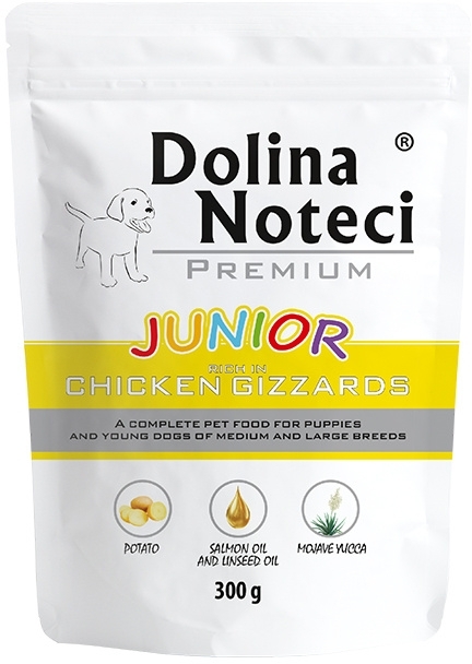DOLINA NOTECI Premium Junior karma dla psa żołądki z kurczaka 300 g