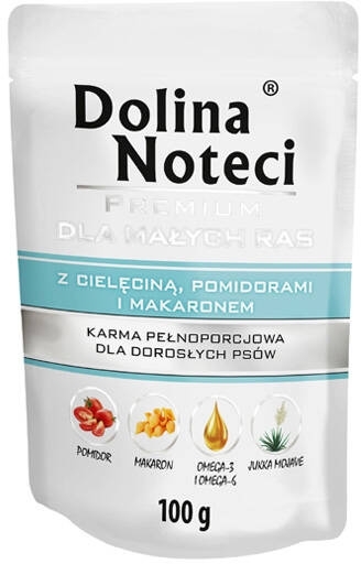 DOLINA NOTECI Premium karma dla dla małych ras psów cielęcina z pomodorem i makaronem 100g