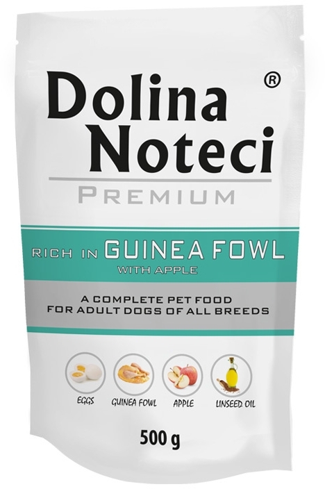 DOLINA NOTECI Premium karma dla psa perliczka z jabłkiem 500 g