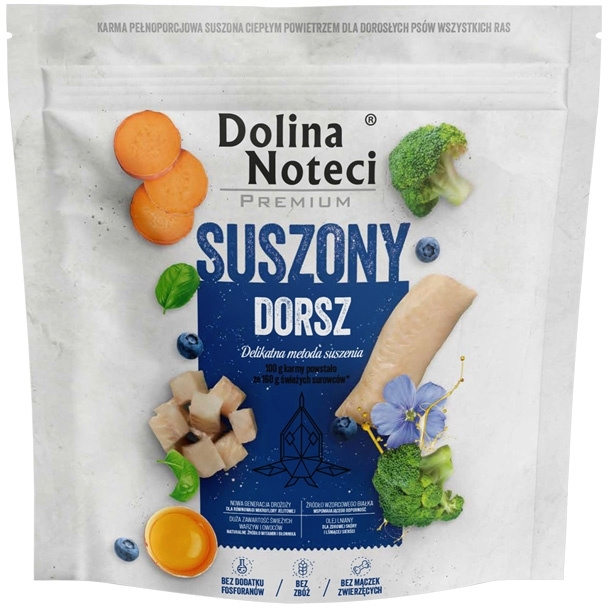 DOLINA NOTECI Premium karma suszona dla psa z dorszem 1 kg
