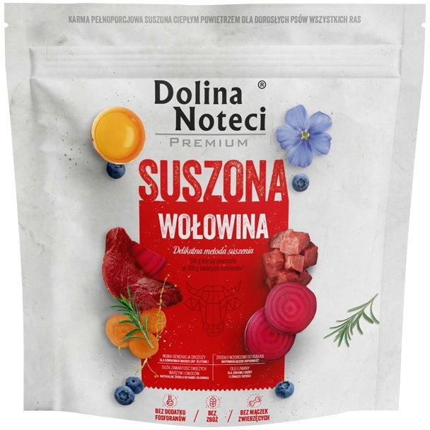 DOLINA NOTECI Premium  karma suszona dla psa z wołowiną 1 kg