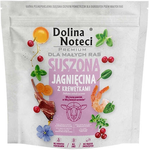 DOLINA NOTECI Premium małe rasy karma suszona dla psa jagnięcina z krewetkami 1 kg