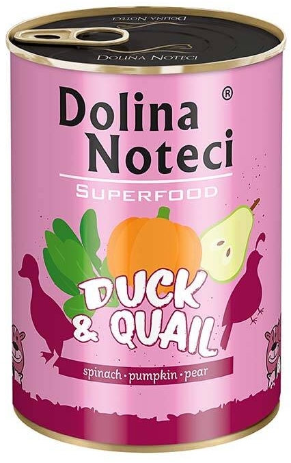 DOLINA NOTECI SuperFood karma dla psa kaczka z przepiórką 800 g