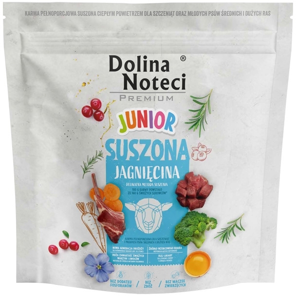 DOLINA NOTECI Superfood Junior danie z jagnięciną karma suszona dla psa 1 kg