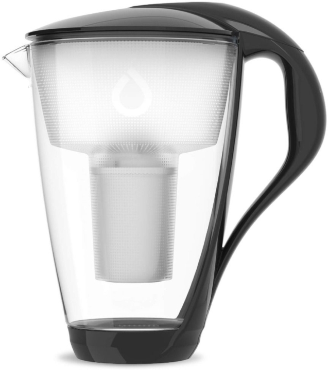 Dafi Dzbanek filtrujący szklany Crystal LED 2 l czarny + wkład filtrujący Dafi Classic