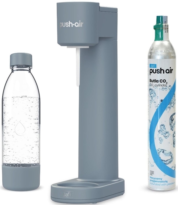 Dafi Pushair saturator z nabojem CO2 + butelka 0,7 stalowy