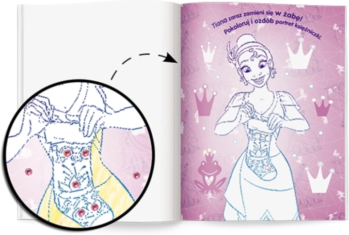 Disney Księżniczka. Malowanka z diamencikami 1 sztuka