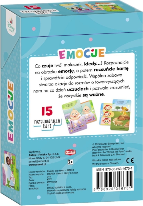 Disney Maluch. Karty Emocje 1 sztuka