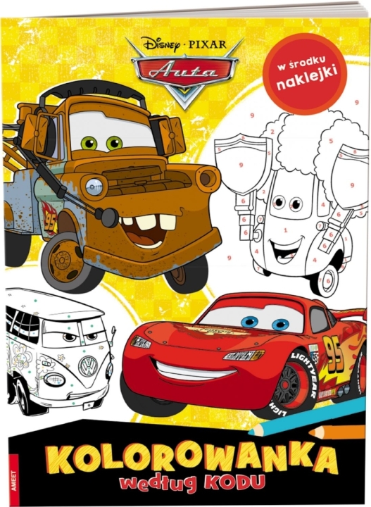 Disney Pixar Auta. Kolorowanka według kodu 1 sztuka