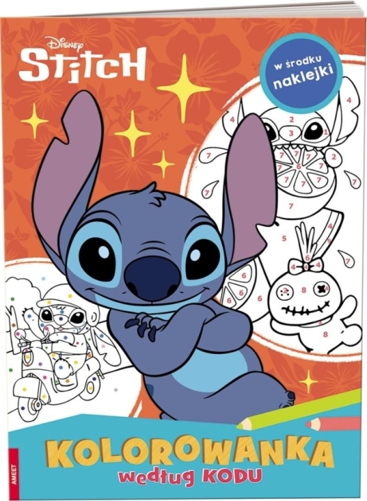Disney Stitch. Kolorowanka według kodu 1 sztuka