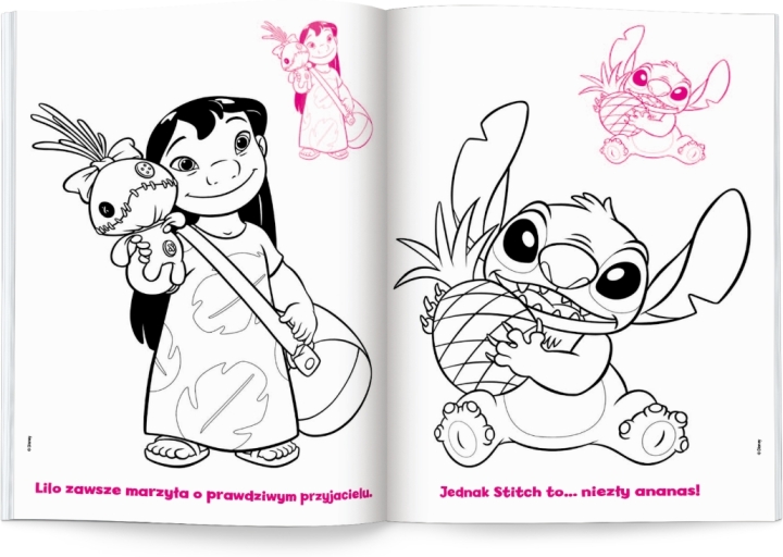 Disney Stitch. Kolorowanka z naklejkami 1 sztuka