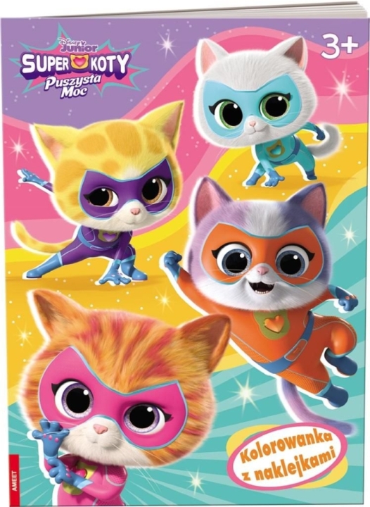 Disney Superkoty. Kolorowanka z naklejkami 1 sztuka