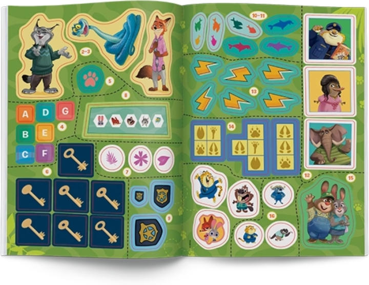 Disney Zwierzogród 2 100 brokatowych naklejek