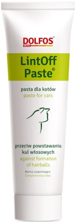 Dolfos LintOff Pasta dla kotów przeciw powstawaniu kul włosowych 100 g