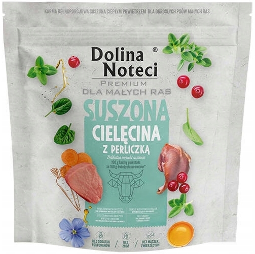 Dolina Noteci Małe Rasy cielęcina z perliczką karma suszona dla psa 1 kg