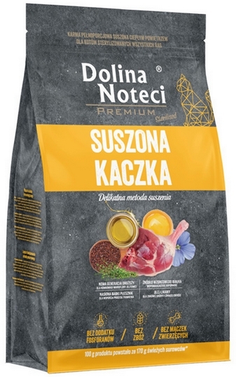 Dolina Noteci Premium Adult Sterilised Kaczka Suszona Karma dla kota 2kg