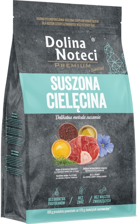 Dolina Noteci Premium Sterilised Suszona Cielęcina dla kota 2kg