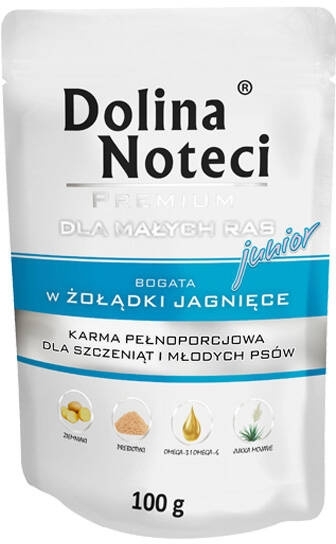 Dolina Noteci Premium Mokra karma dla małych ras junior Żołądki jagnięce 100 g