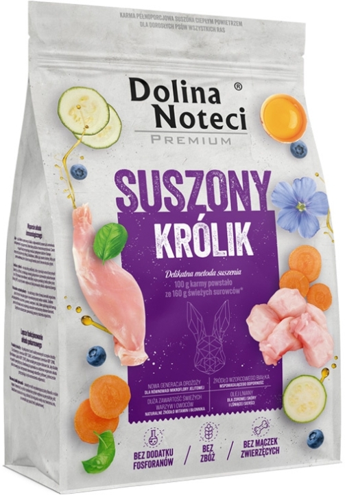 Dolina Noteci Premium karma sucha suszona dla psa królik 3 kg