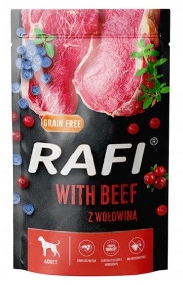 Dolina Noteci Rafi z wołowiną, borówką i żurawiną dla psa 500g