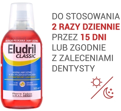 ELUDRIL CLASSIC Płyn do płukania jamy ustnej 500 ml