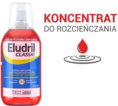 ELUDRIL CLASSIC Płyn do płukania jamy ustnej 500 ml
