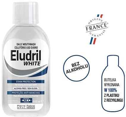 ELUDRIL WHITE Płyn do płukania jamy ustnej 500 ml