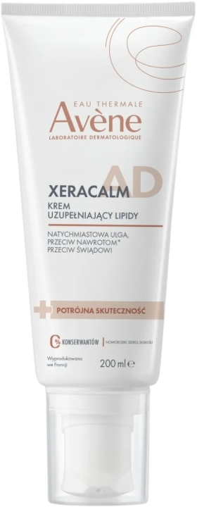 Eau Thermale Avene XeraCalm A.D Krem uzupełniający lipidy skóra bardz sucha ze skłonnościami do atopii 200 ml