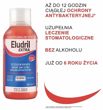 Eludril Extra Płyn do płukania jamy ustnej 0,2% diglukonianu chlorheksydyny 300 ml