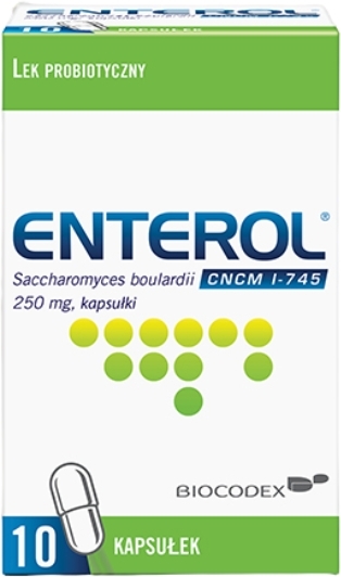 Enterol, probiotyk, 250 mg, 10 kapsułek