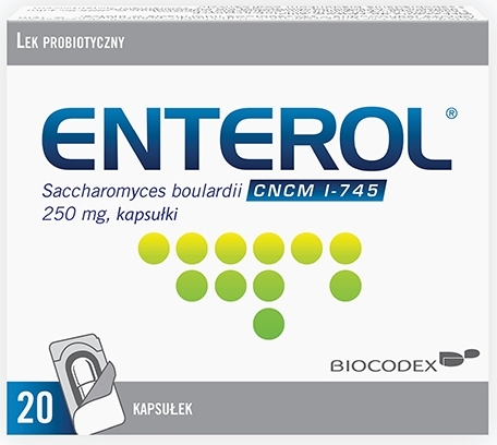 Enterol, probiotyk, 250 mg, 20 kapsułek