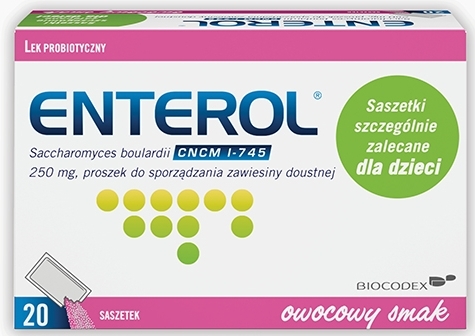 Enterol, probiotyk, 250 mg, 20 saszetek