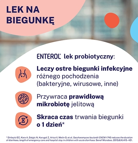 Enterol Forte, probiotyk dla dorosłych, 500 mg, 14 saszetek