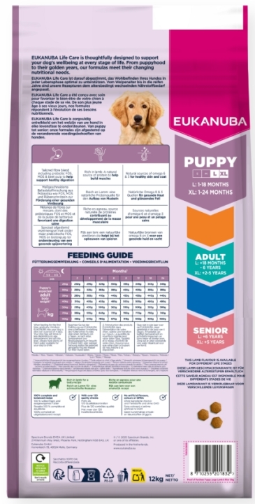 Eukanuba Puppy&Junior Large Jagnięcina Karma sucha dla szczeniaka 12 kg