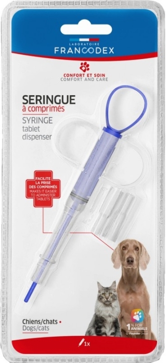 FRANCODEX Syringe Tablet Dispenser Aplikator tabletek dla psów i kotów w strzykawce 1 sztuka