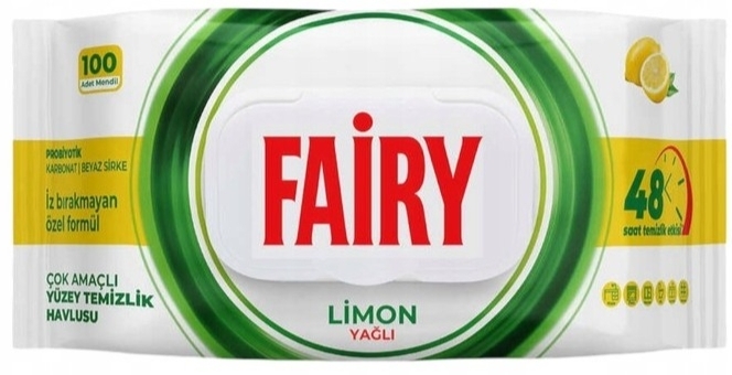 Fairy Chusteczki do czyszczenia CYTRYNA 100 sztuk