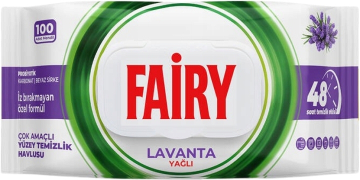 Fairy Chusteczki do czyszczenia LAWENDA 100 sztuk