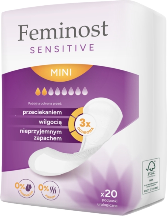 Feminost Sensitive Mini Podpaski urologiczne 20 sztuk