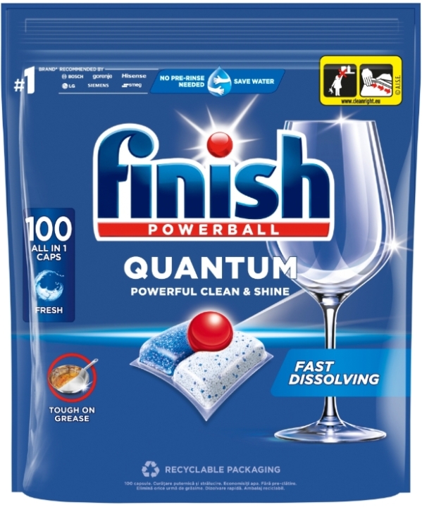 Finish Quantum Kapsułki do Zmywarki Regular 100 sztuk