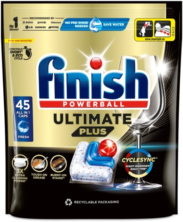 Finish All-in-one Ultimate Plus Fresh kapsułki do zmywarki 45 sztuk