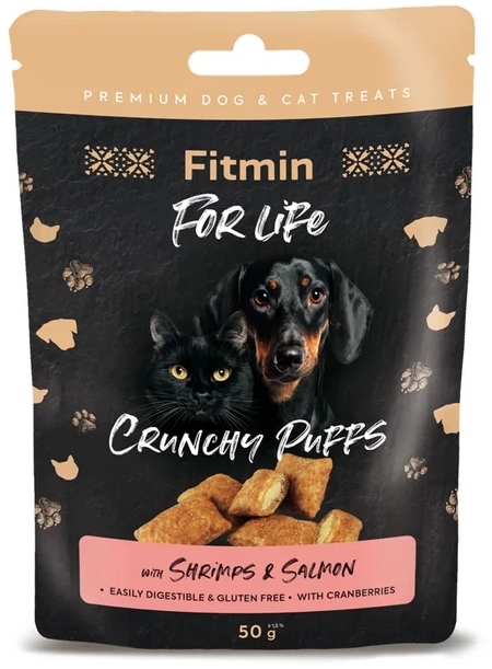 Fitmin For Life Ciastka z krewetkami i łososiem dla psów i kotów 50 g