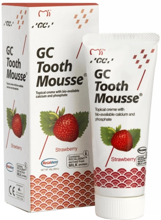 GC Tooth Mousse, płynne szkliwo bez fluoru, smak truskawkowy, 35 ml