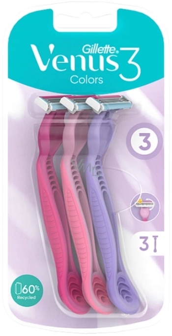 Gillette Venus Colors maszynki jednorazowe do golenia 3 sztuki