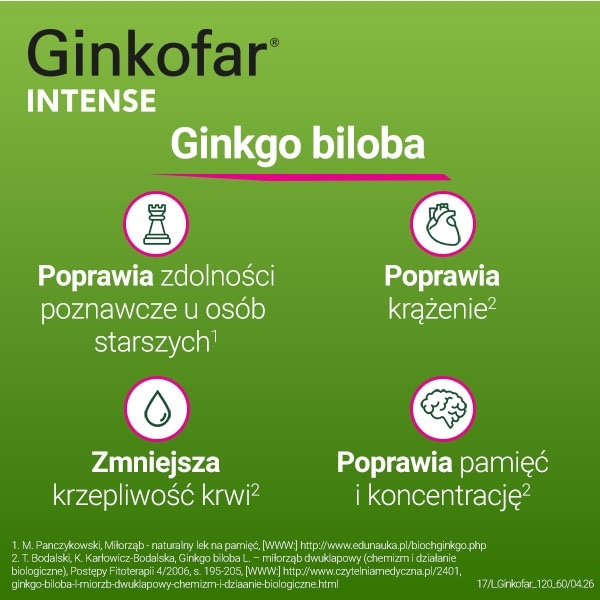 Ginkofar Intense 120 mg 60 tabletek