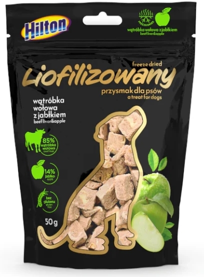 HILTON Liofilizowana wątróbka wołowa z jabłkiem 50 g
