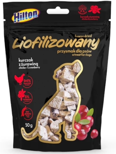 HILTON Liofilizowany kurczak z żurawiną 50 g