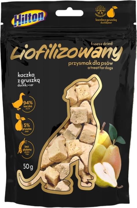 HILTON Liofilizowany przysmak z kaczką i gruszką dla psa 50g