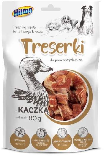 HILTON Mięsne treserki z kaczki dla psa 80 g