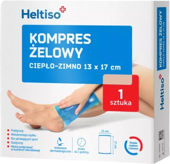 Heltiso Kompres żelowy ciepło-zimno 13 x 17 cm 1 szt.
