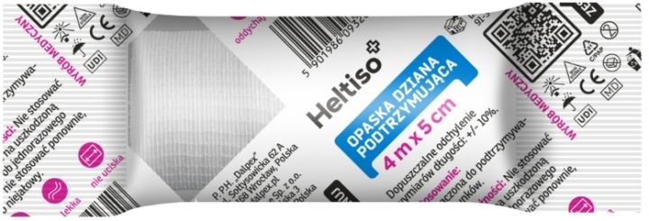 Heltiso Opaska podtrzymująca dziana 4 m x 5 cm 1 szt.